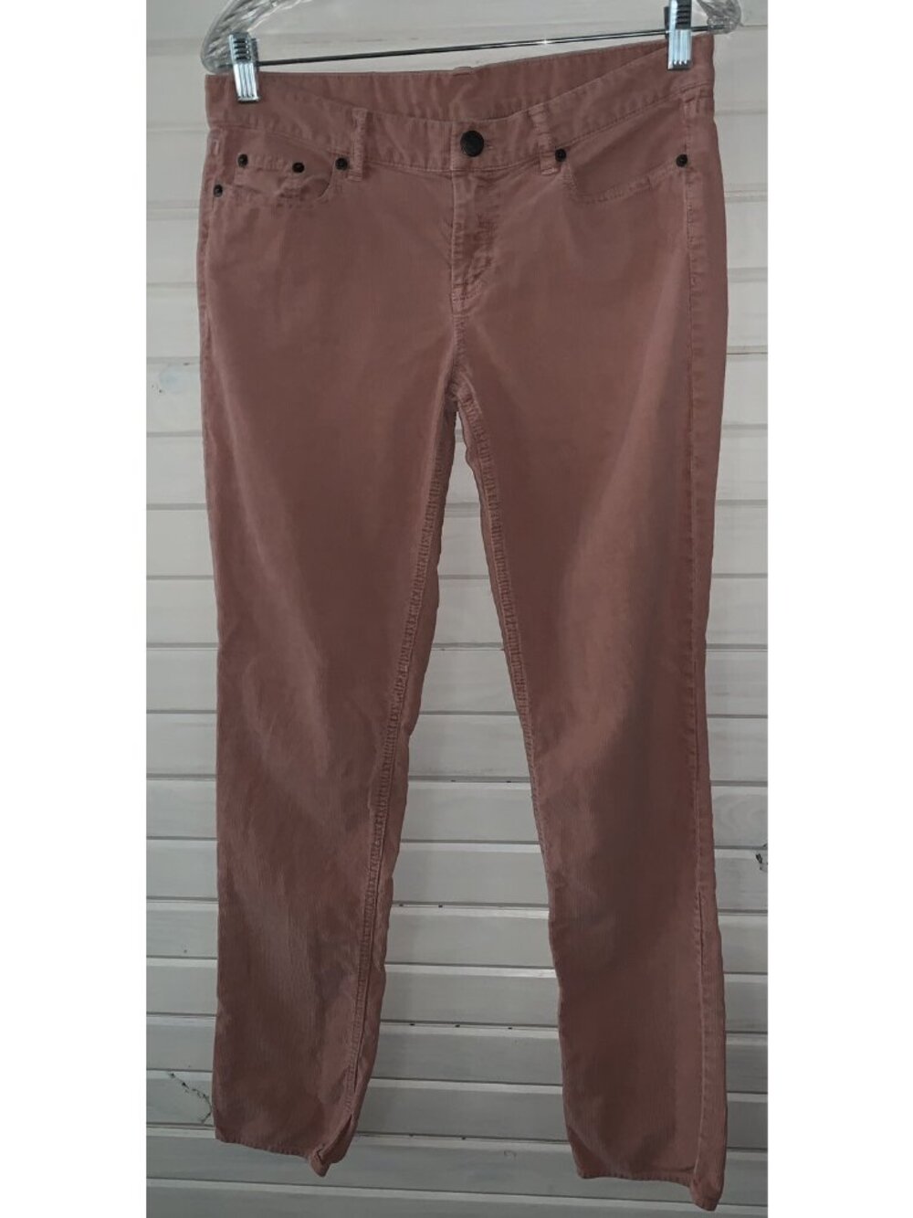 J.Crew Sz 29R City Fit Vintage Matchstick Skinny Jeans Dusty Peach Corduroy EUC